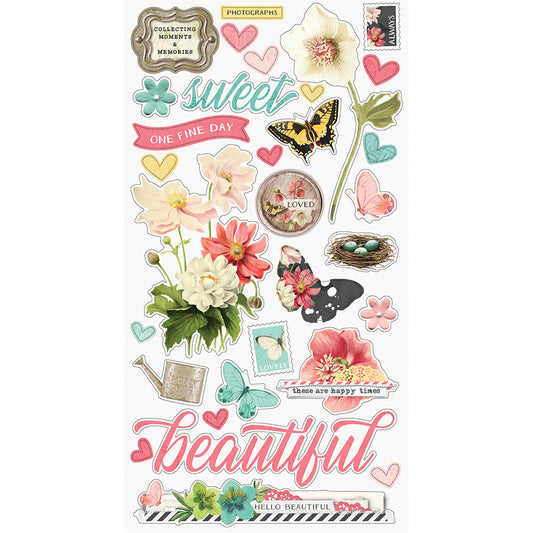 Simple Vintage Cottage Fields - 6x12 Chipboard