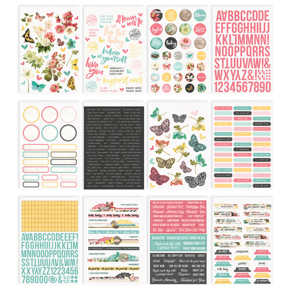 Simple Vintage Cottage Fields - Sticker Book