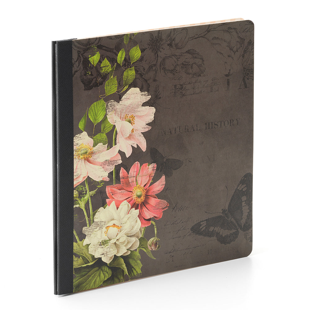 Flip book 6x8 vintage floral