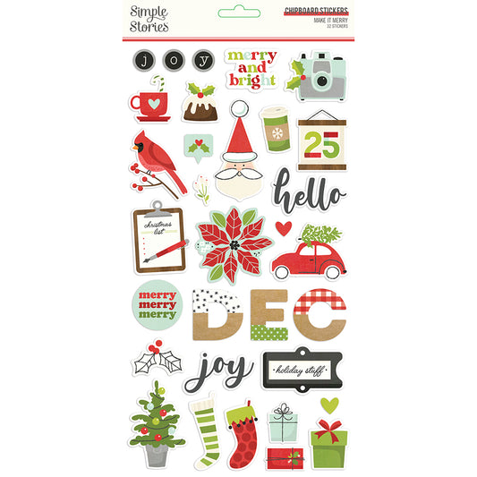 Make it Merry  - 6x12 Chipboard