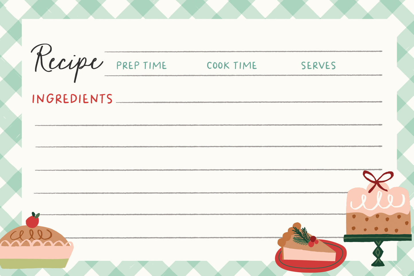 Baking Spirits Bright - Recipe Cards