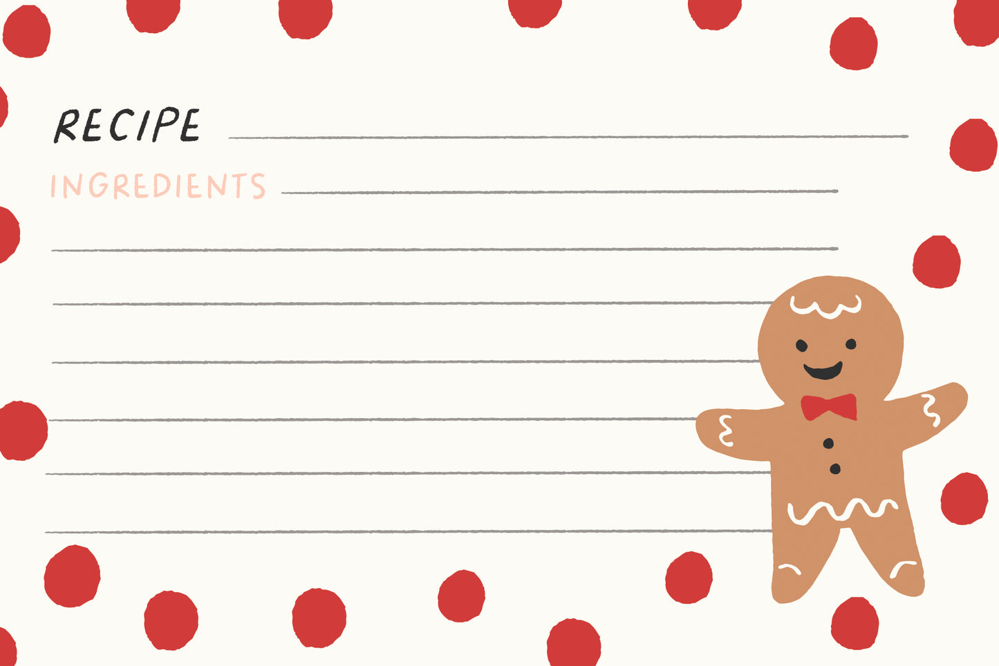 Baking Spirits Bright - Recipe Cards