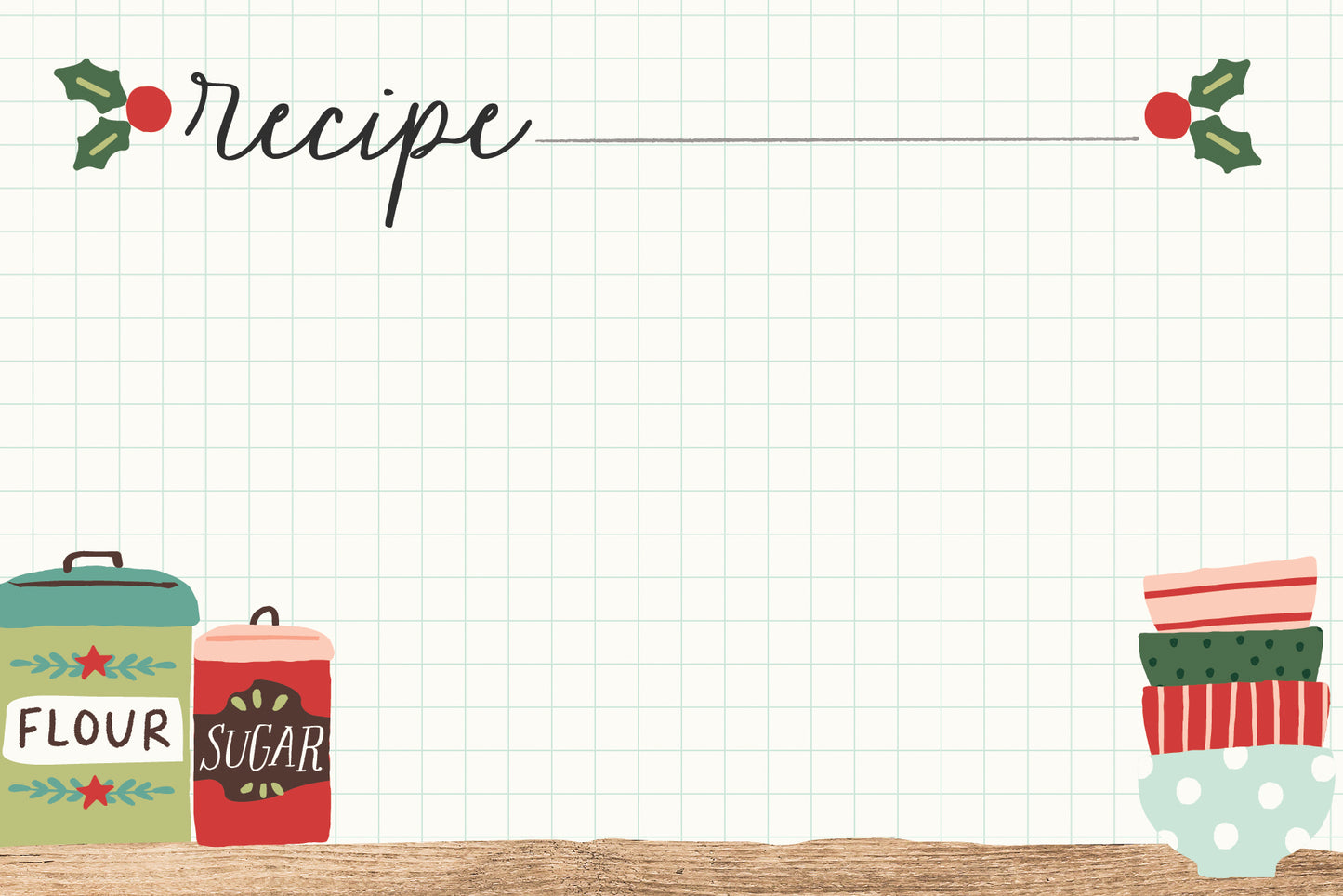 Baking Spirits Bright - Recipe Cards