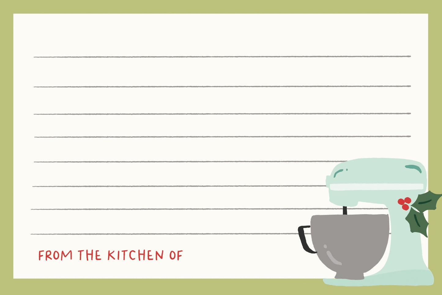 Baking Spirits Bright - Recipe Cards