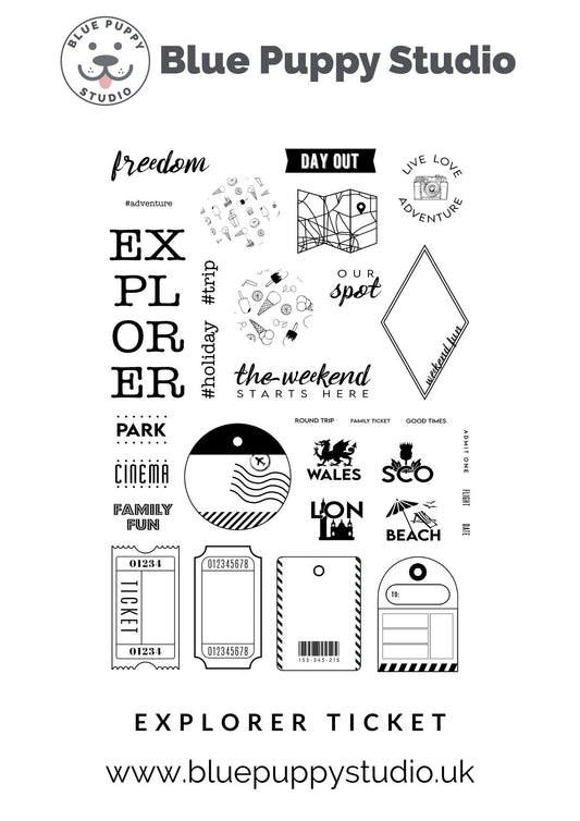Explorer Ticket Stamp Set