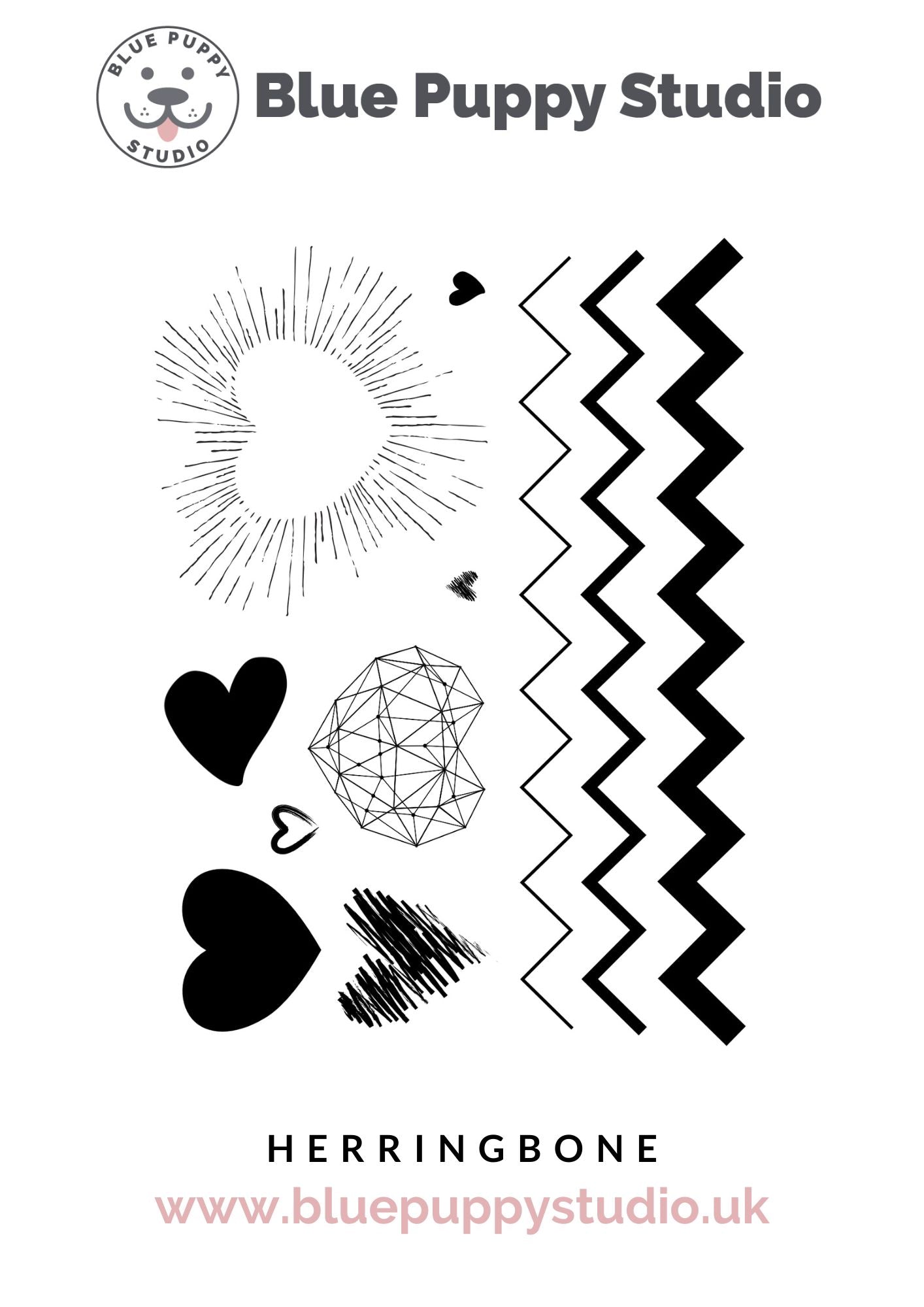 Herringbone A6 Stamp Set