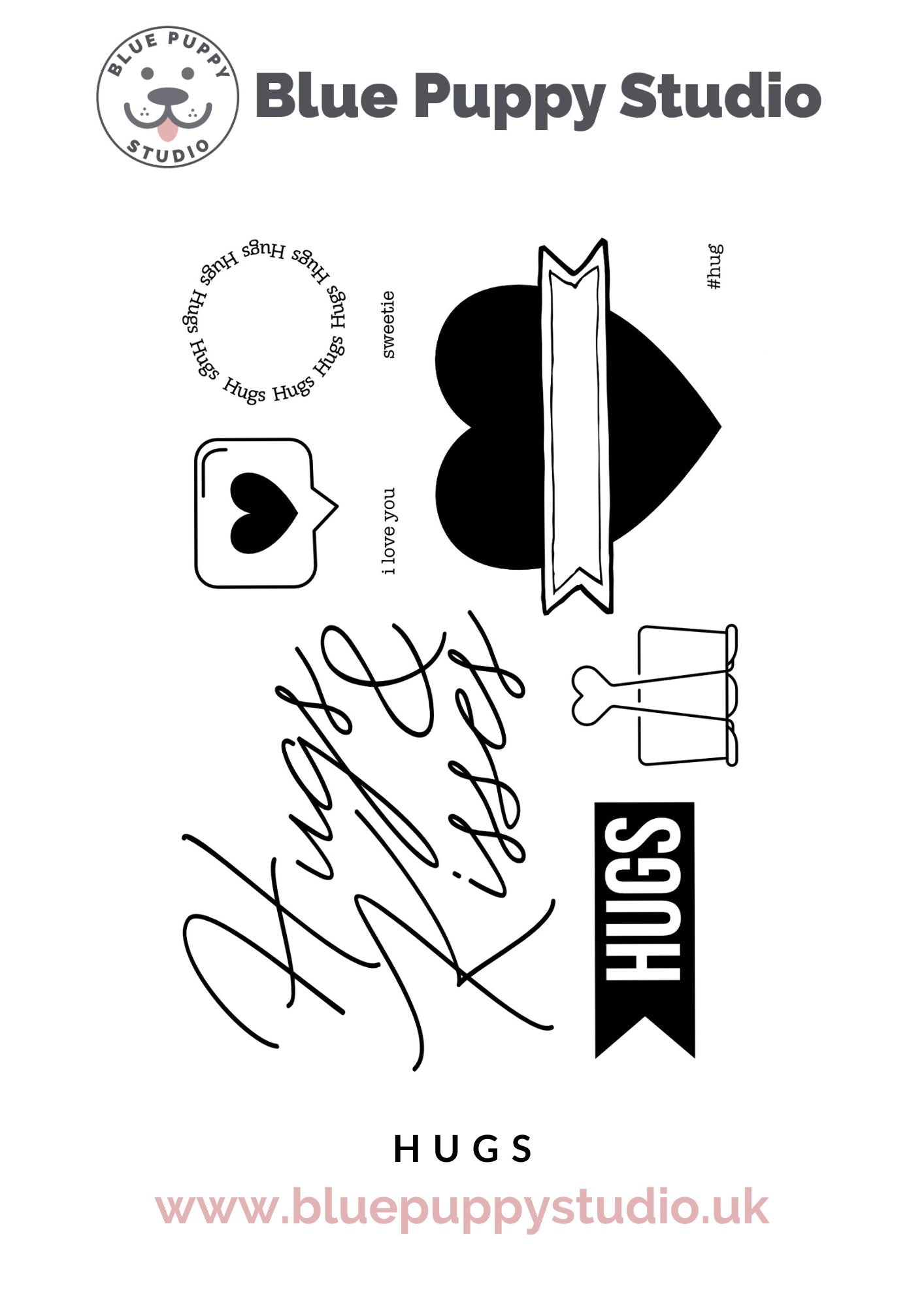 Hugs A6 Stamp Set