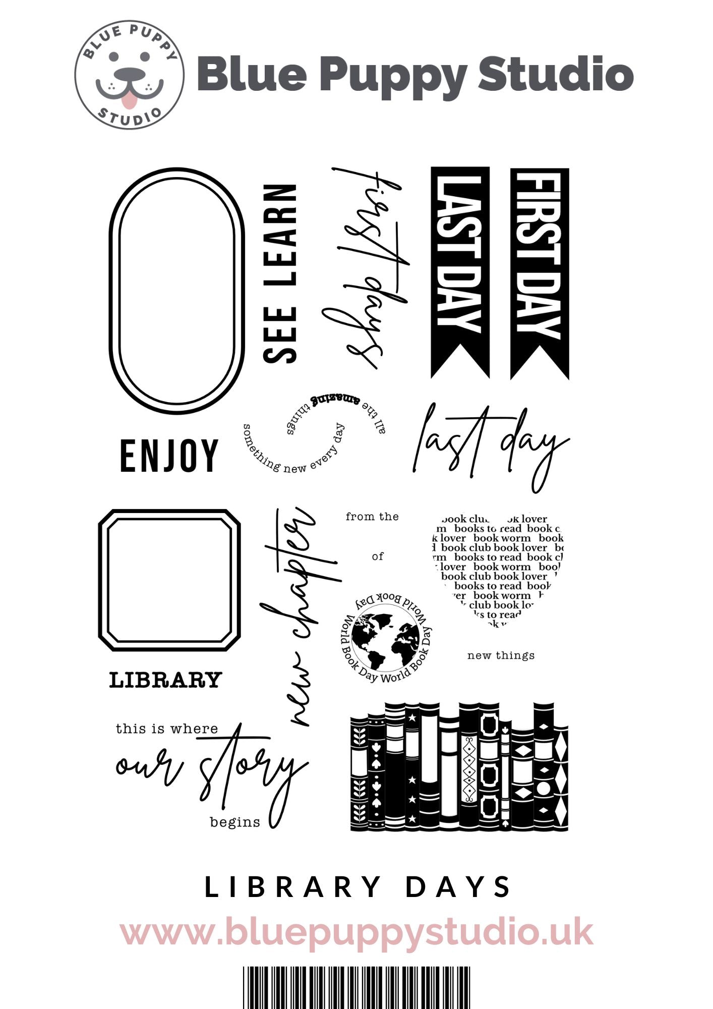 Library Days A5 Stamp Set