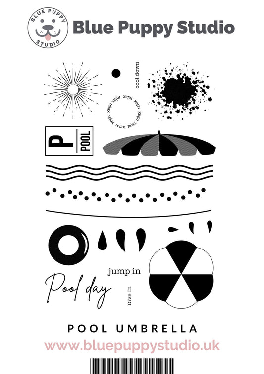 Pool Umbrella A5 Stamp Set