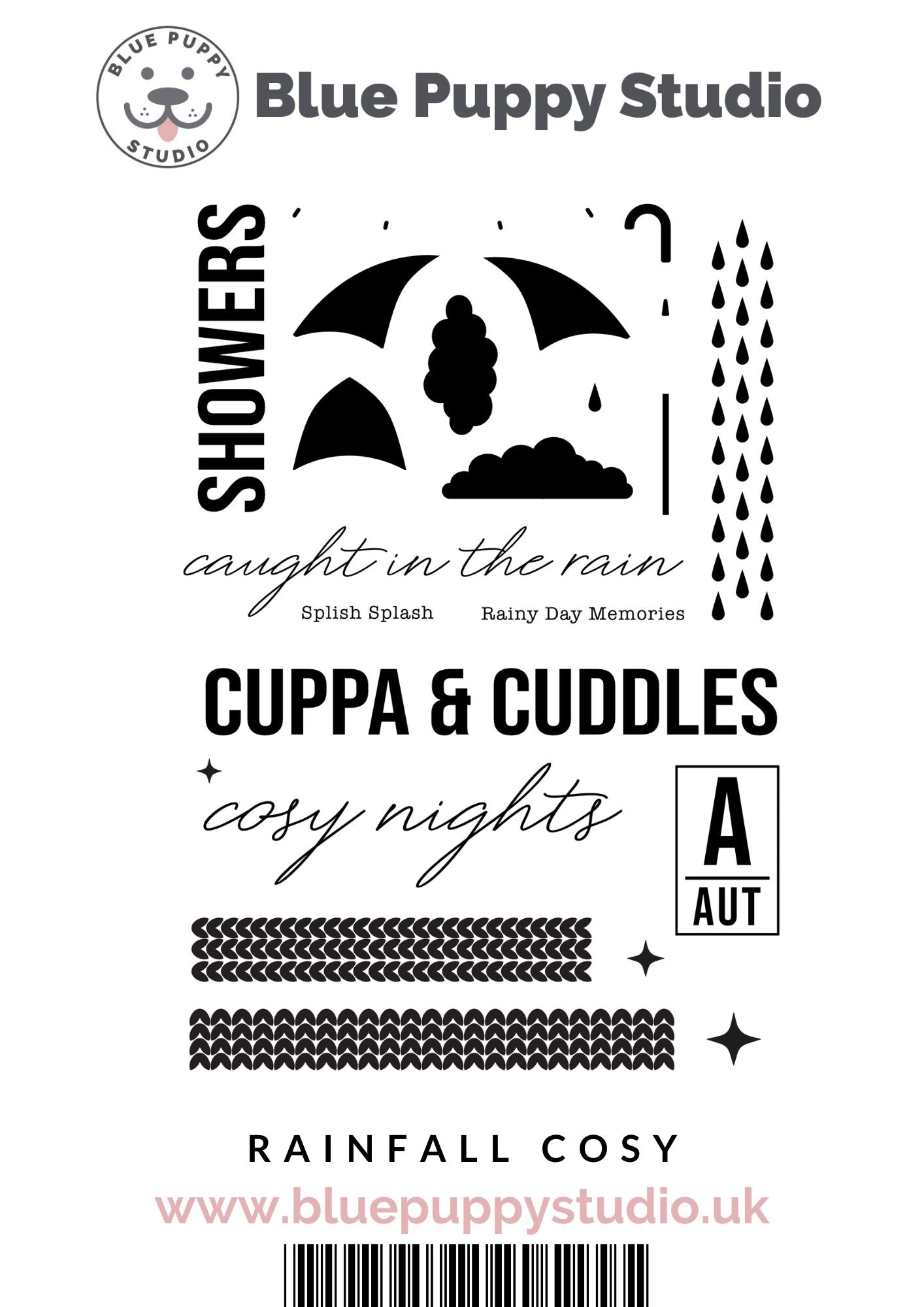 Rainfall Cosy A5 Stamp Set