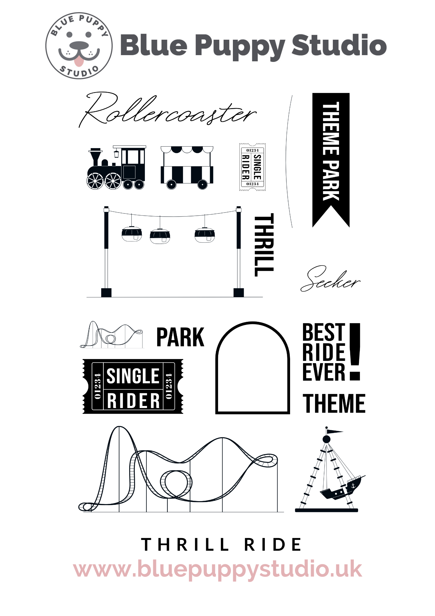 Thrill Ride A5 Stamp Set