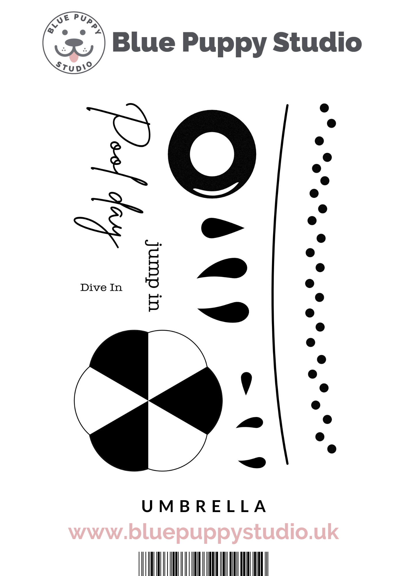 Umbrella A6 Stamp Set