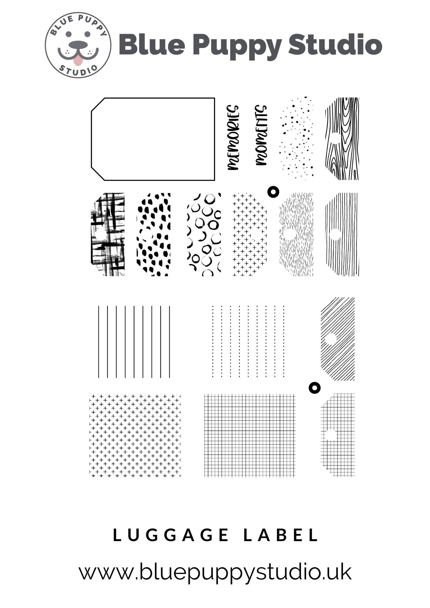 Luggage Label Stamp Set
