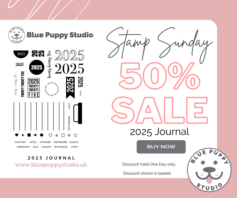 Stamp Sunday 50% Sale - 2025 Journal A5 Stamp Set by Blue Puppy Studio