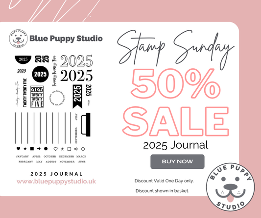 Stamp Sunday 50% Sale - 2025 Journal A5 Stamp Set by Blue Puppy Studio