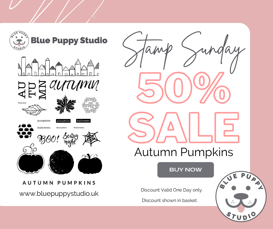 Stamp Sunday – Autumn Pumpkins Stamp Set 50% off at Blue Puppy Studio