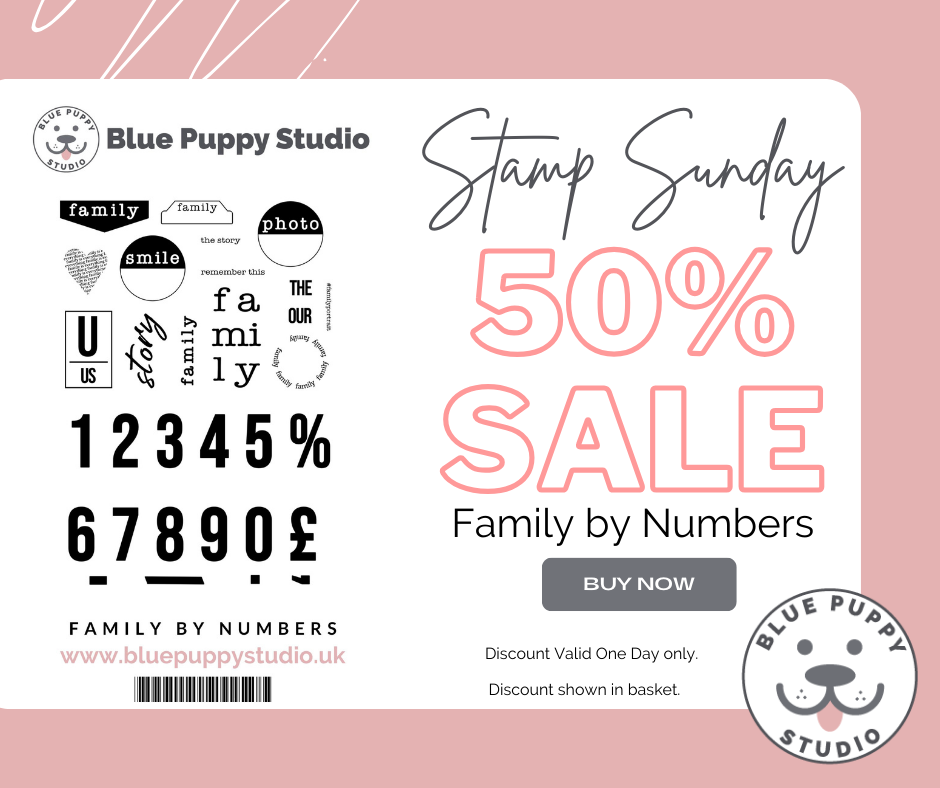 Stamp Sunday – Family By Numbers A5 Stamp Set 50% off at Blue Puppy Studio