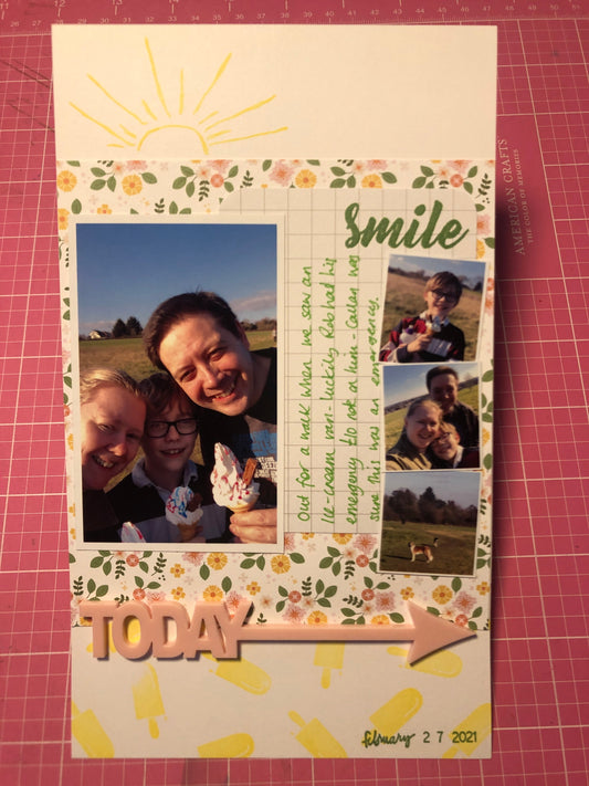 Today – A Smile Layout Featuring the Pretty Awesome Stamp Set