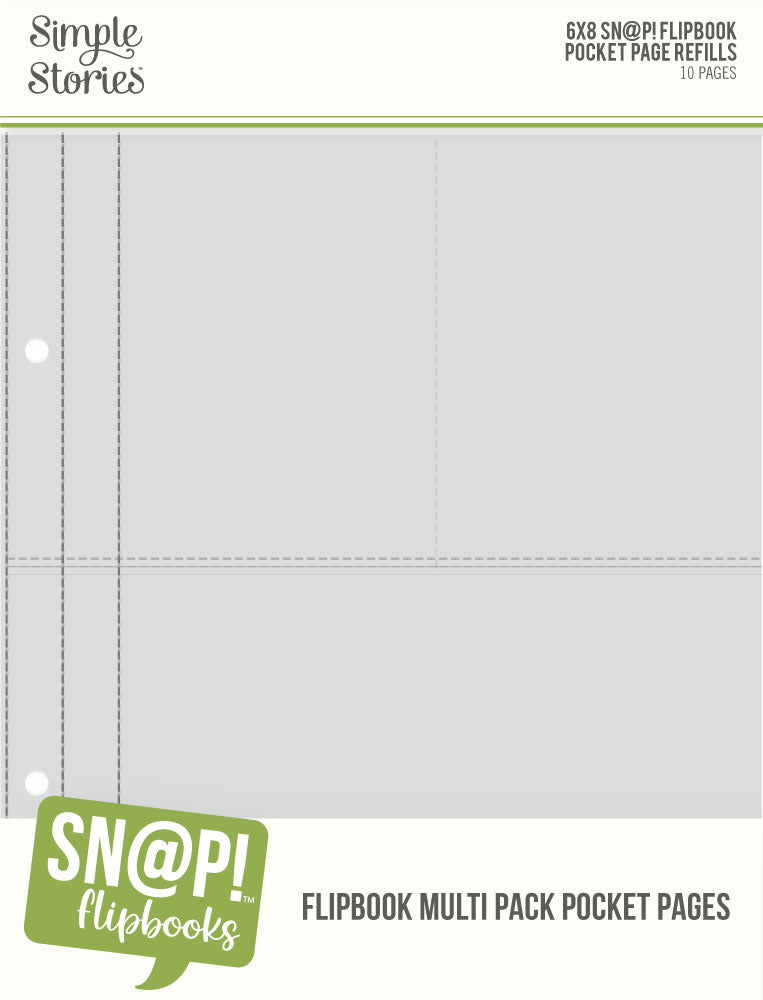 6x8 SN@P Flipbook Pocket Page Refills