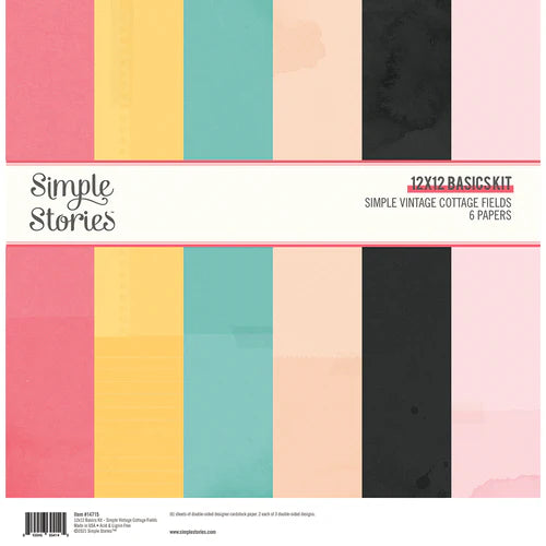 Simple Vintage Cottage Fields - 12x12 Basics Kit
