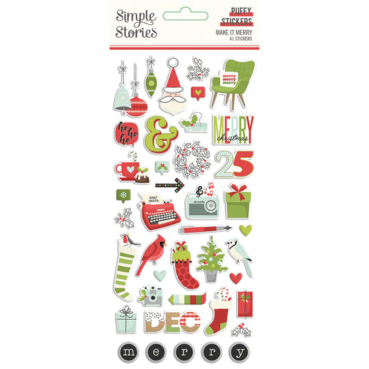 Make it Merry  - Puffy Stickers