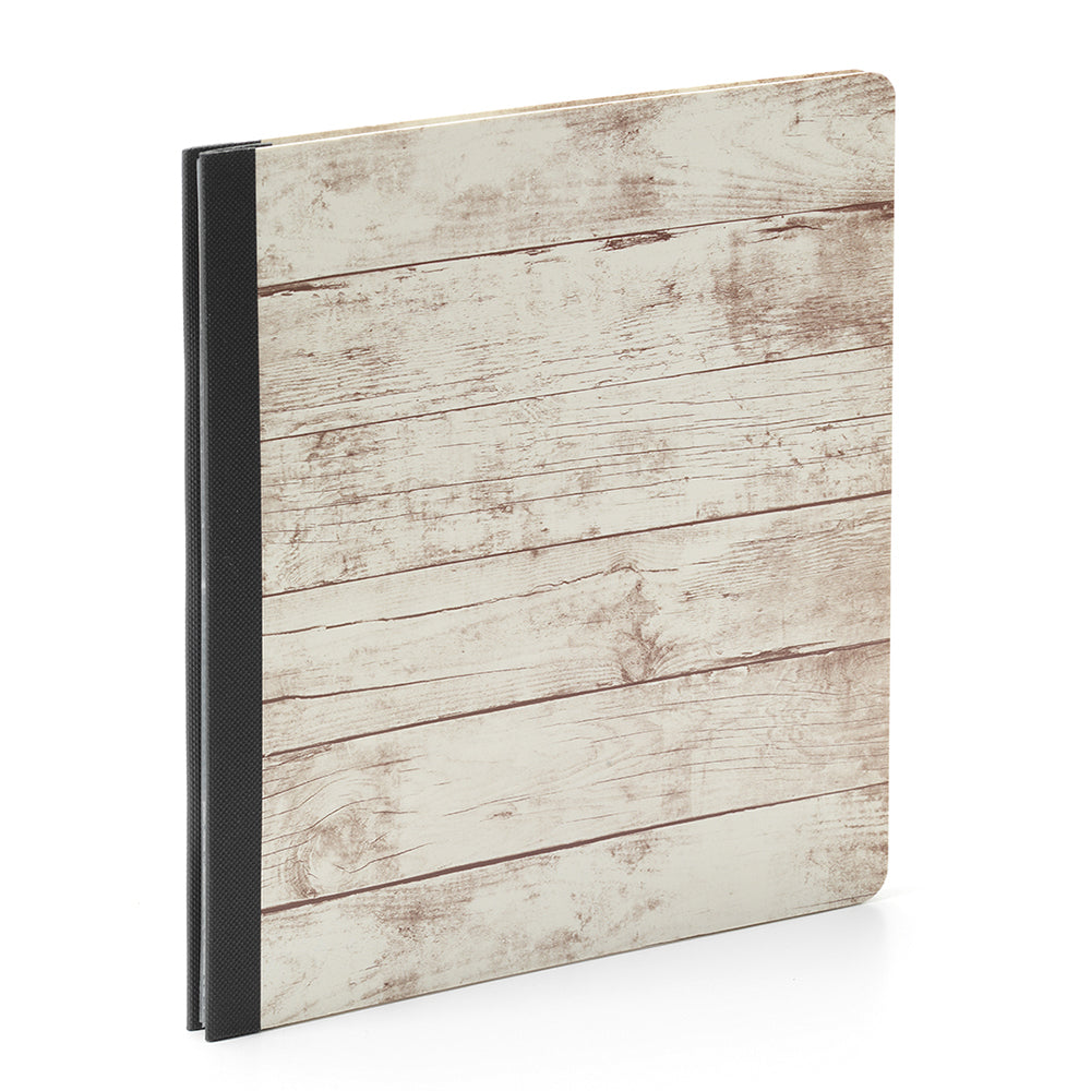 Flip book 6x8 whitewashed wood