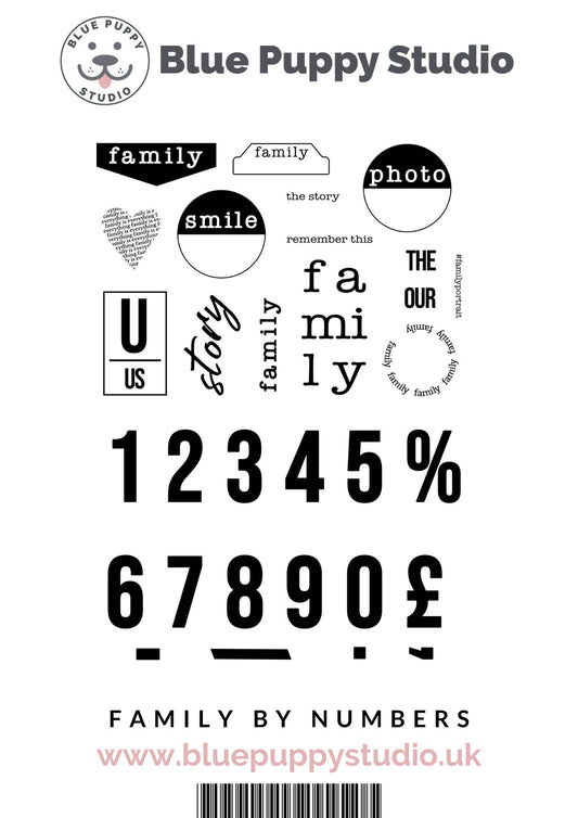 Family By Numbers A5 Stamp Set