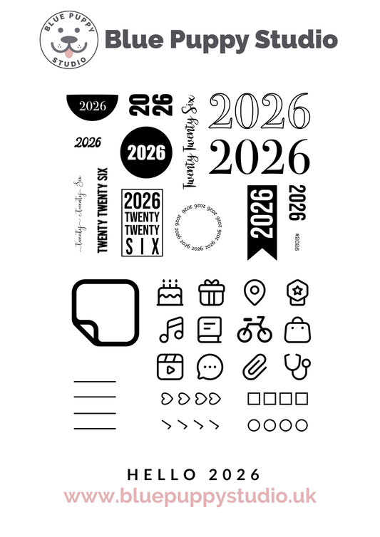 Hello 2026 A5 Stamp Set