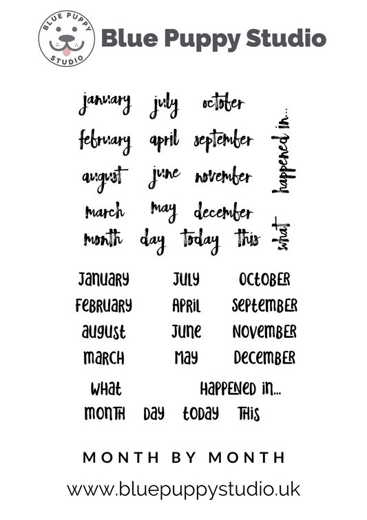 Month by Month Stamp Set