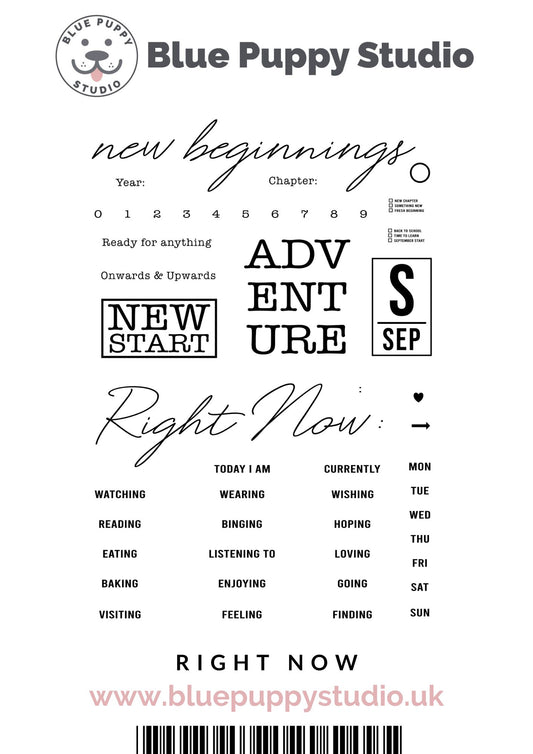 Right Now A5 Stamp Set