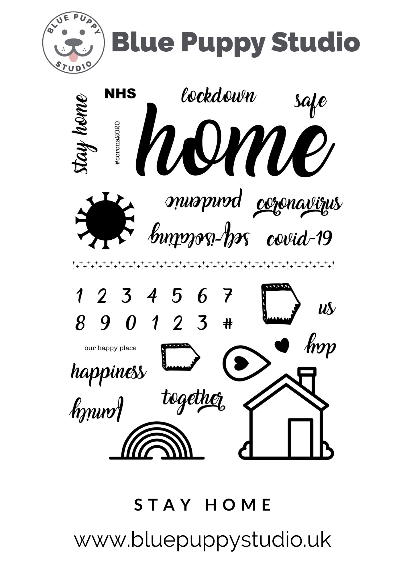 Stay Home Stamp Set