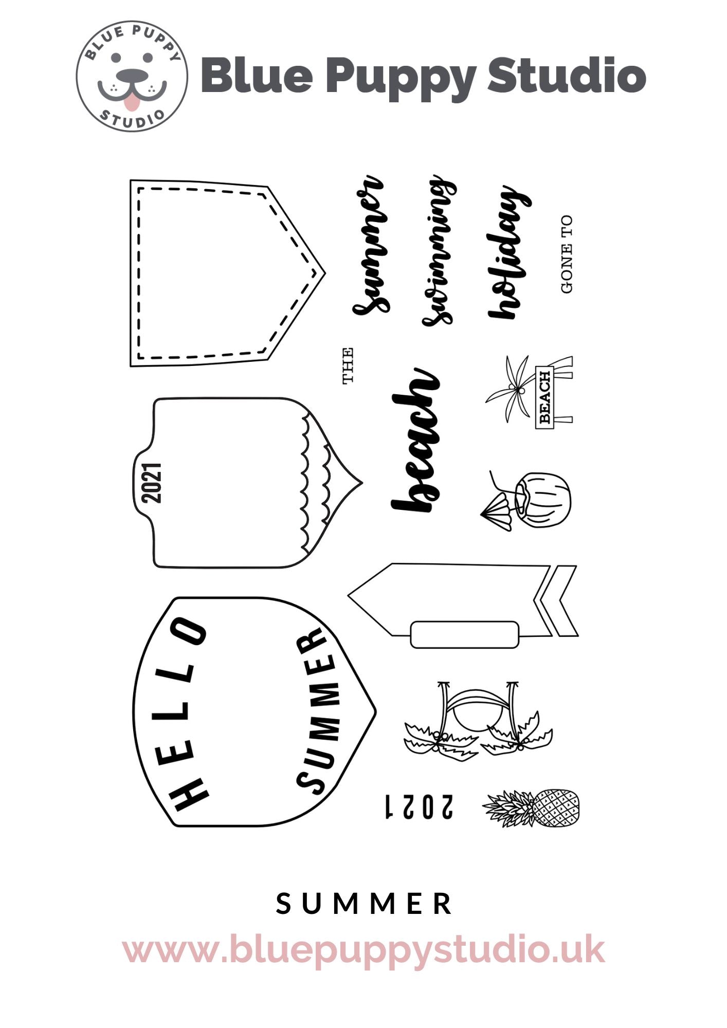 Summer A6 Stamp Set