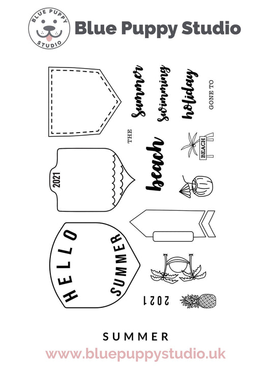 Summer A6 Stamp Set